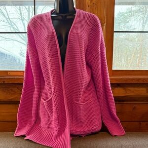 Zenana Outfitters Fuchsia Knit Cardigan